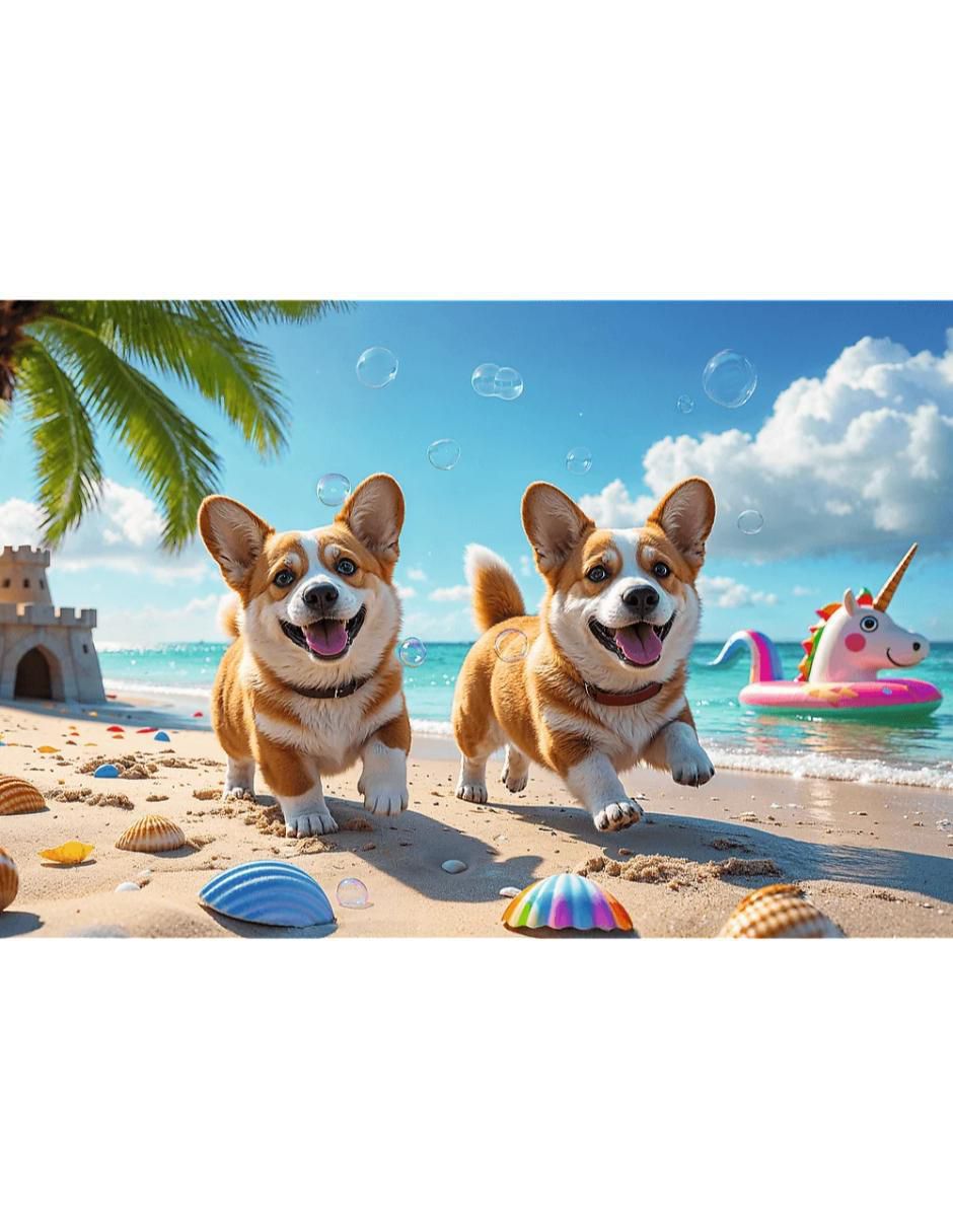 Rompecabezas Perritos en la Arena 100 piezas 2