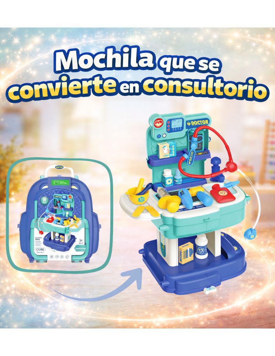 Kit médico School Back Cure Doctor juego didáctico unisex 2