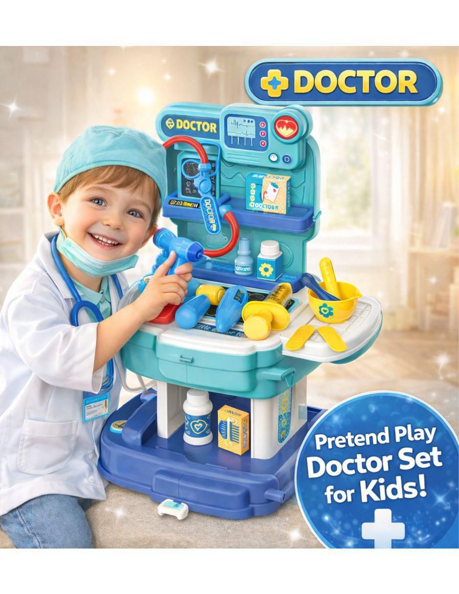 Kit médico School Back Cure Doctor juego didáctico unisex 4