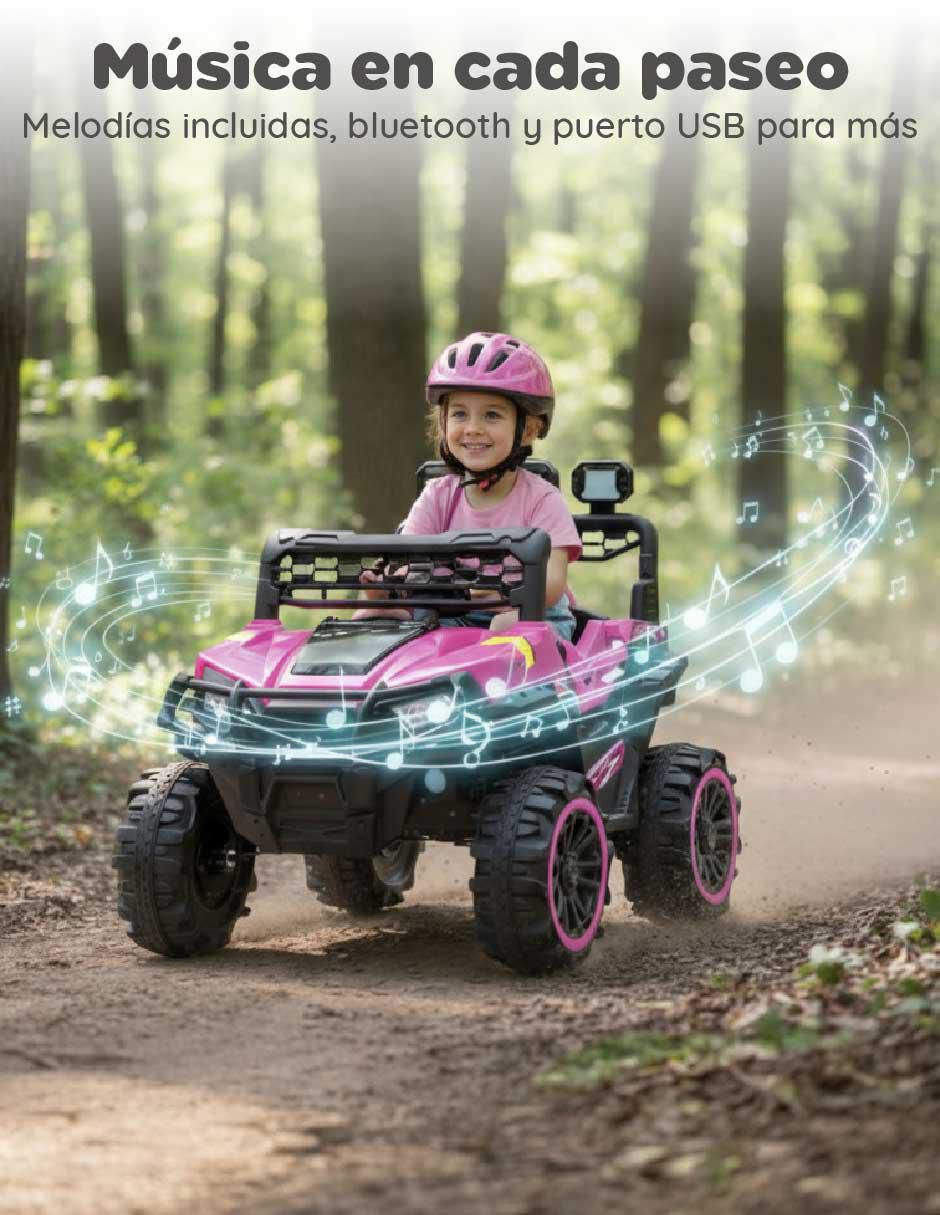 Automóvil montable con control remoto para niña 4