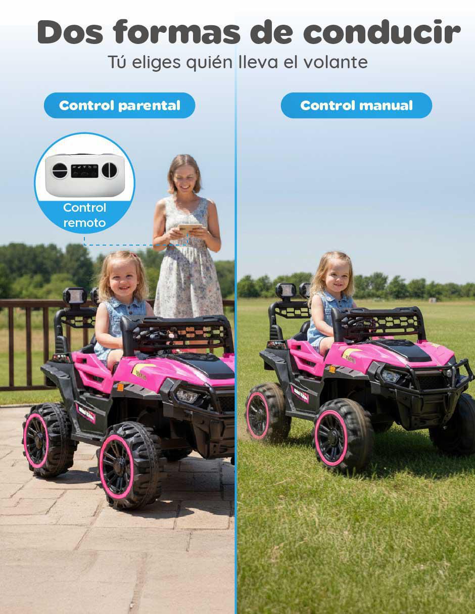 Automóvil montable con control remoto para niña 5