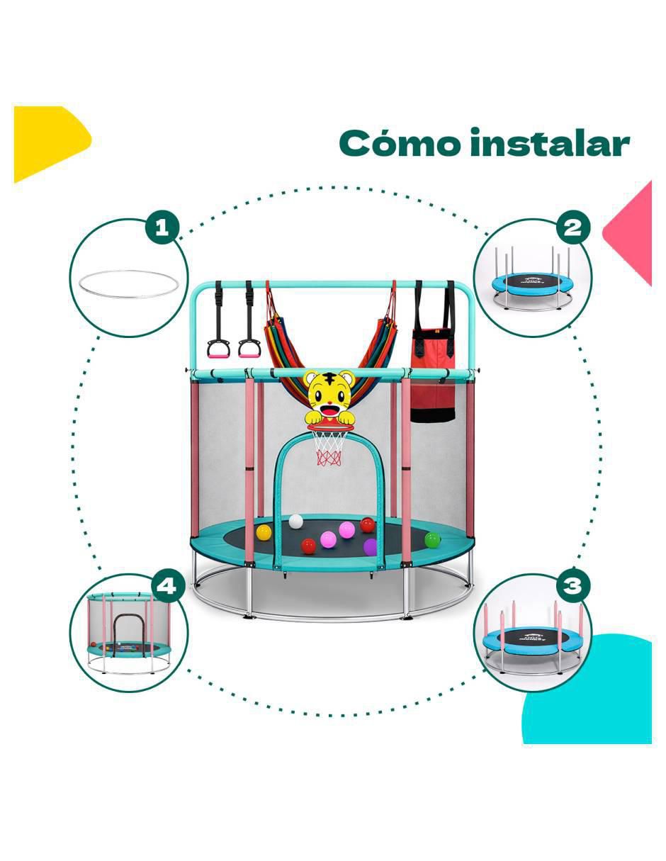 Rampolín Infantil Multijuegos 142 cm Little Monkey 4
