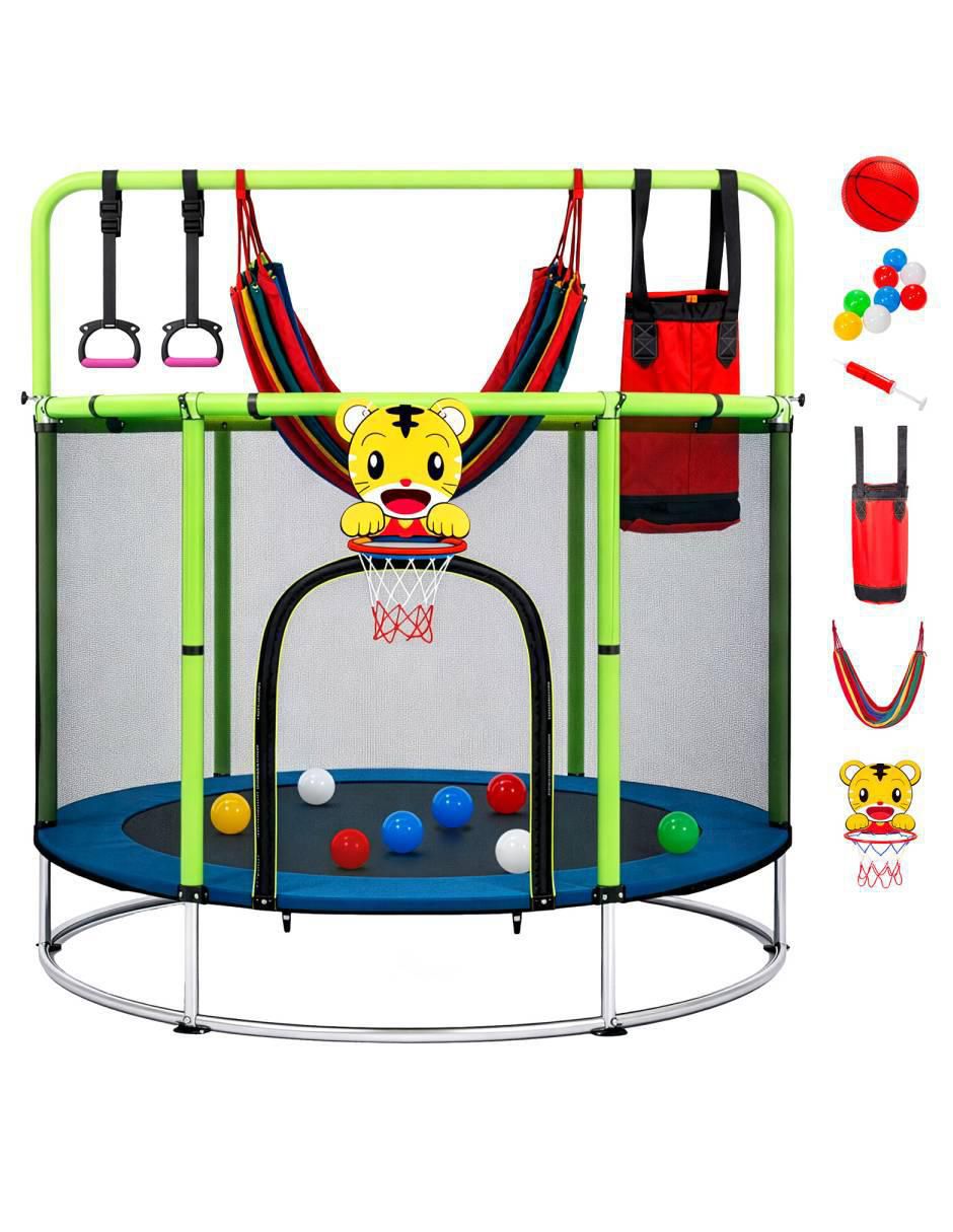 Trampolín Infantil Multijuegos 142 cm Little Monkey 5