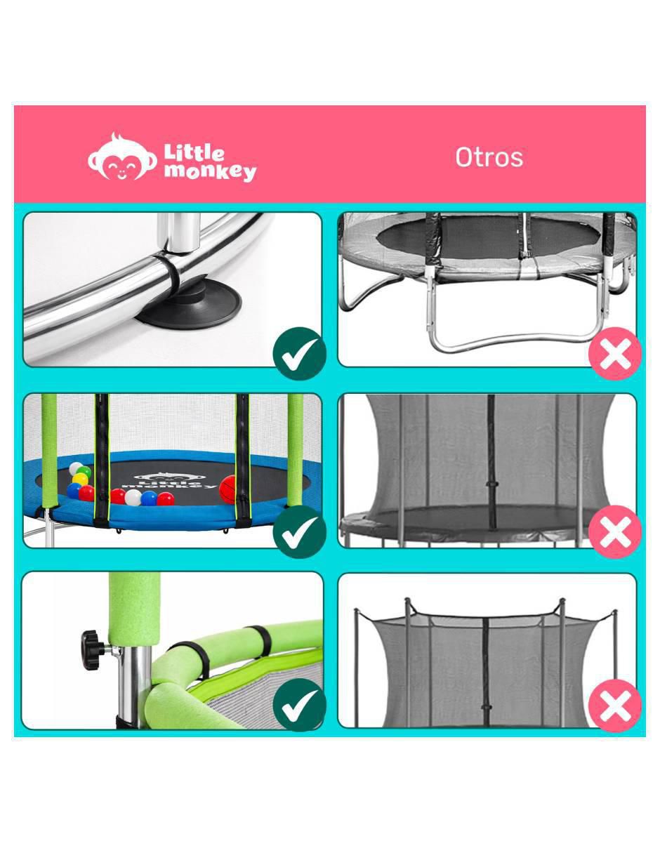 Trampolín Infantil Multijuegos 142 cm Little Monkey 6