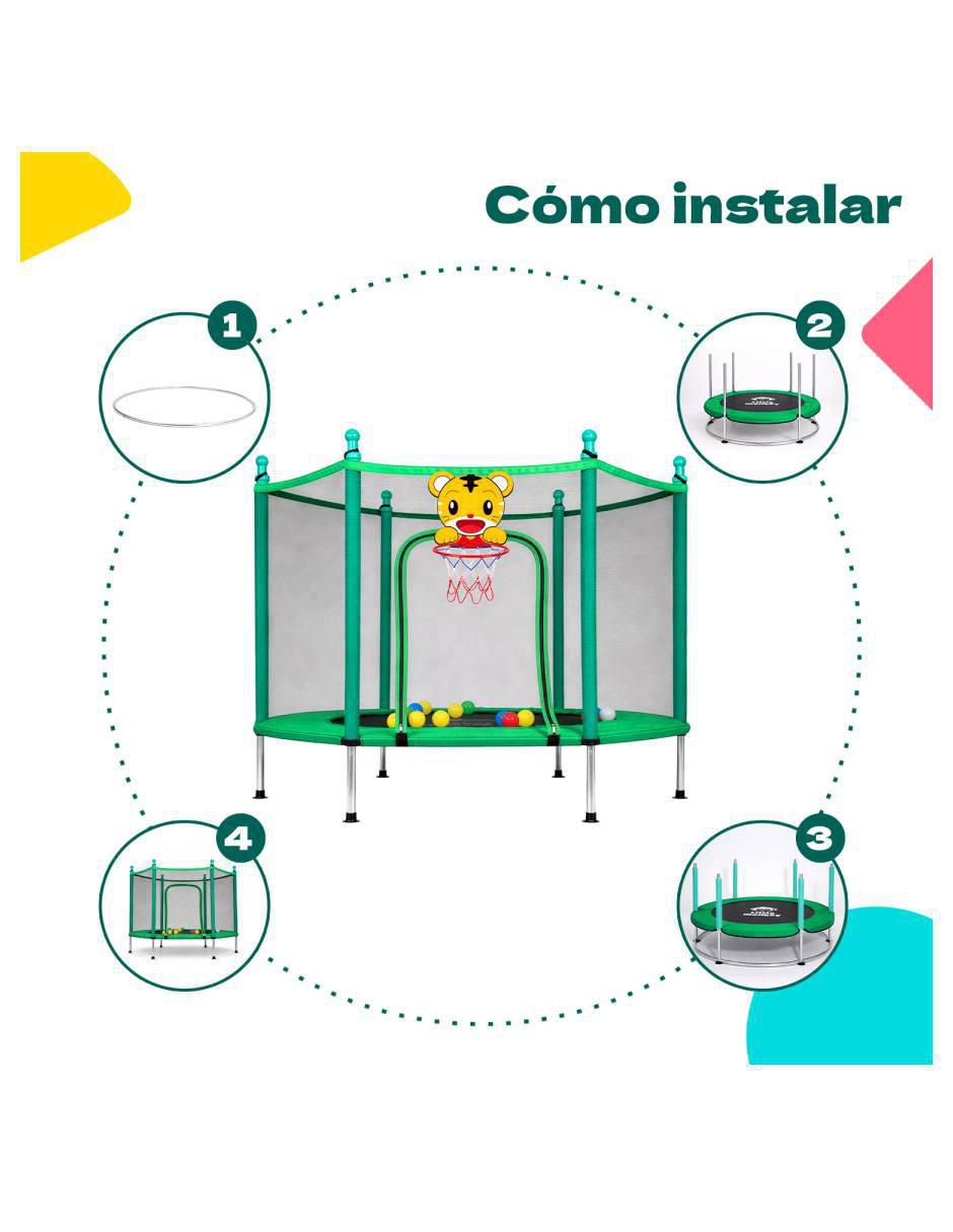 Trampolín Infantil 142 cm Little Monkey 6
