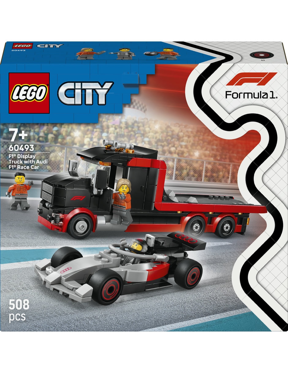 Lego Camión de exhibición de F1 con auto de carreras audi f1 60493 Lego City 2