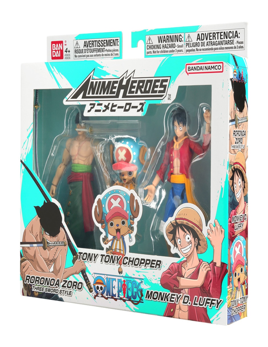 Set figuras acción articulada One Piece 3