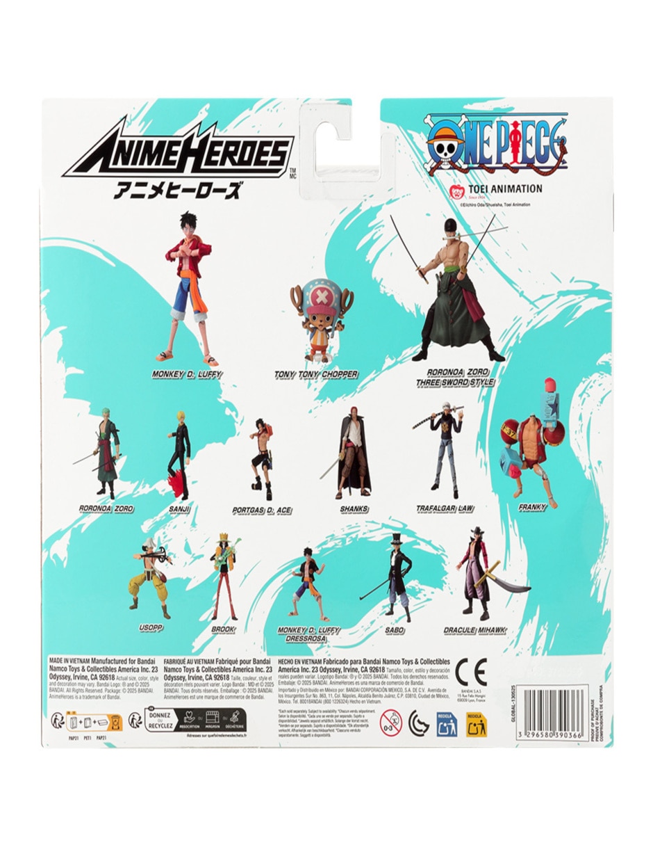 Set figuras acción articulada One Piece 4