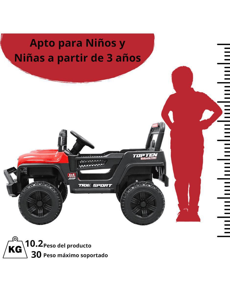 Automóvil montable con control remoto Joykoo 4x2 recargable infantil