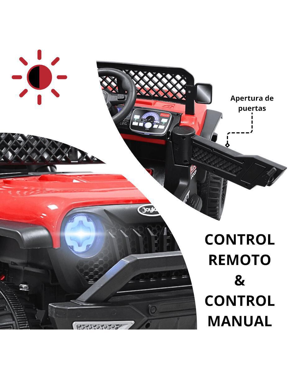 Automóvil montable con control remoto Joykoo 4x2 recargable infantil