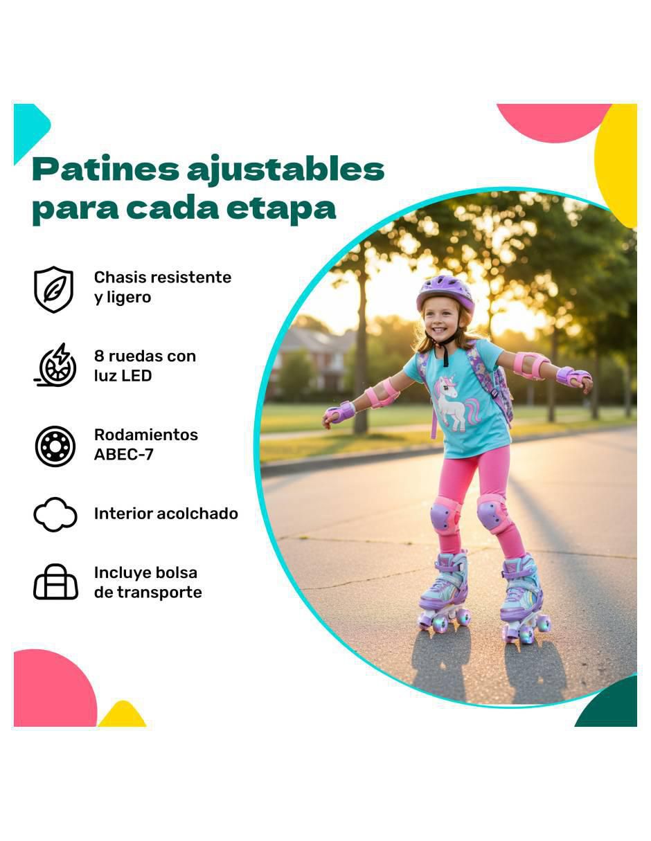 Patines de 4 ruedas para niña 2