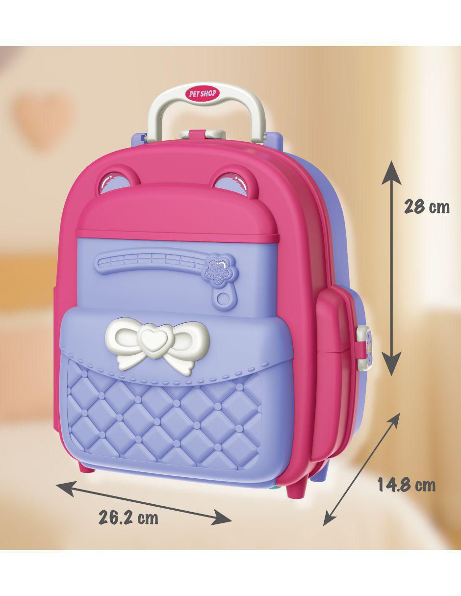 Set 2 en 1 Veterinaria y Belleza con Perrito de Peluche juego de rol para niños 8