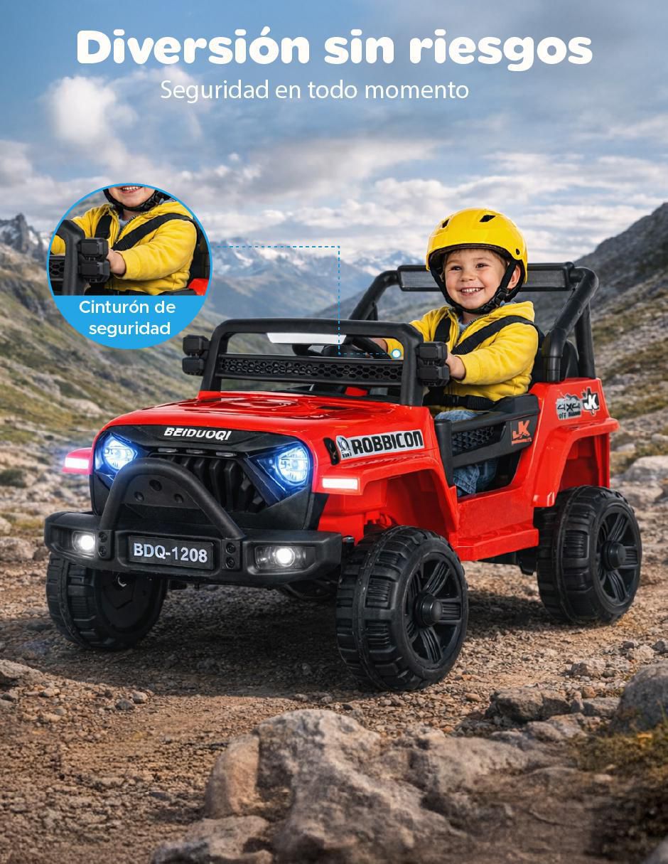 Automóvil montable "montable" "con control remoto" yei cosmo 4 x 4 "de" recargable "para" infantil / niños grandes unisex