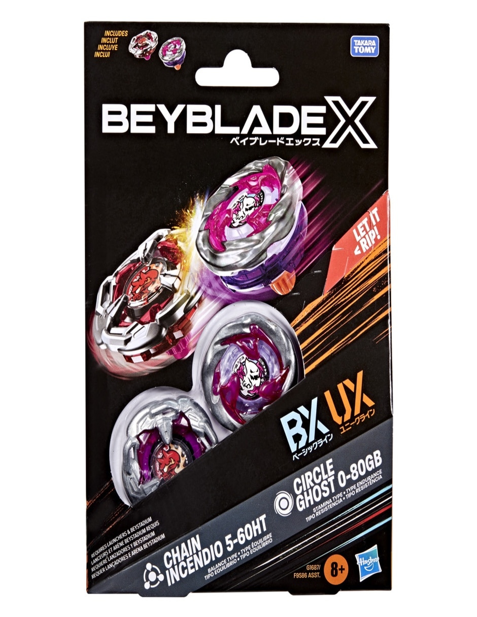 Circle Ghost 0-80GB UX & Chain Incendio 5-60HT BX X Beyblade 2