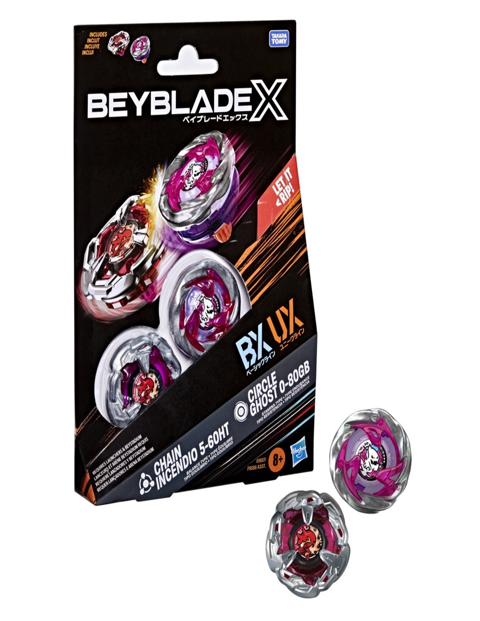 Circle Ghost 0-80GB UX & Chain Incendio 5-60HT BX X Beyblade 3