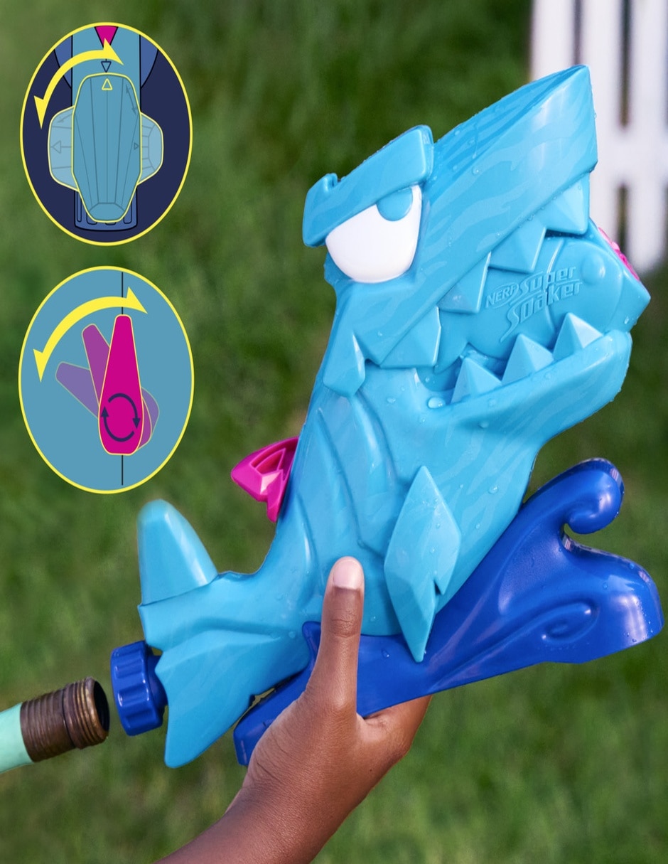 Lanzador de agua Super Soaker Hop & Chomp 10