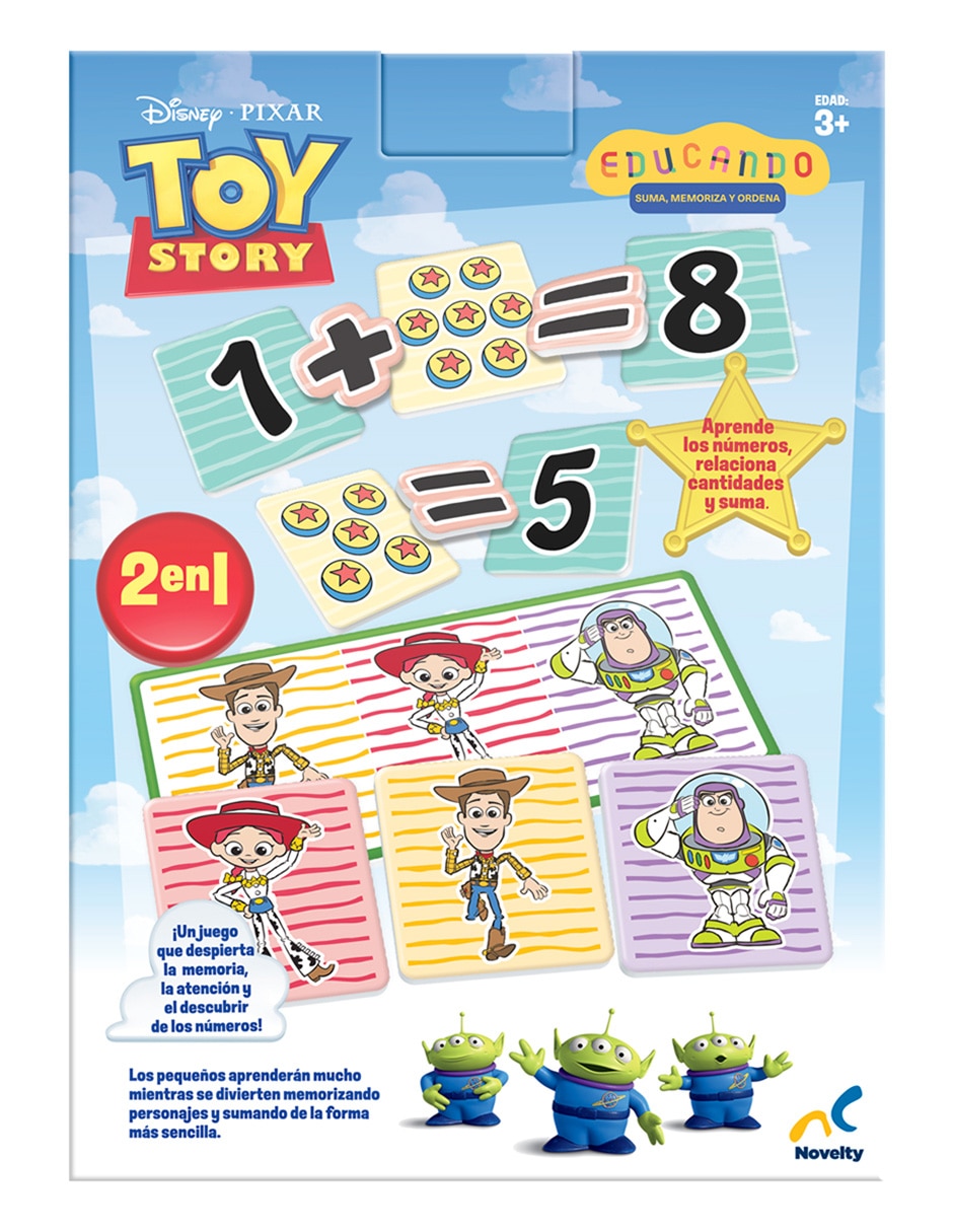 Juego de mesa preescolar educando: suma, memoriza y ordena Toy Story Preescolar 4