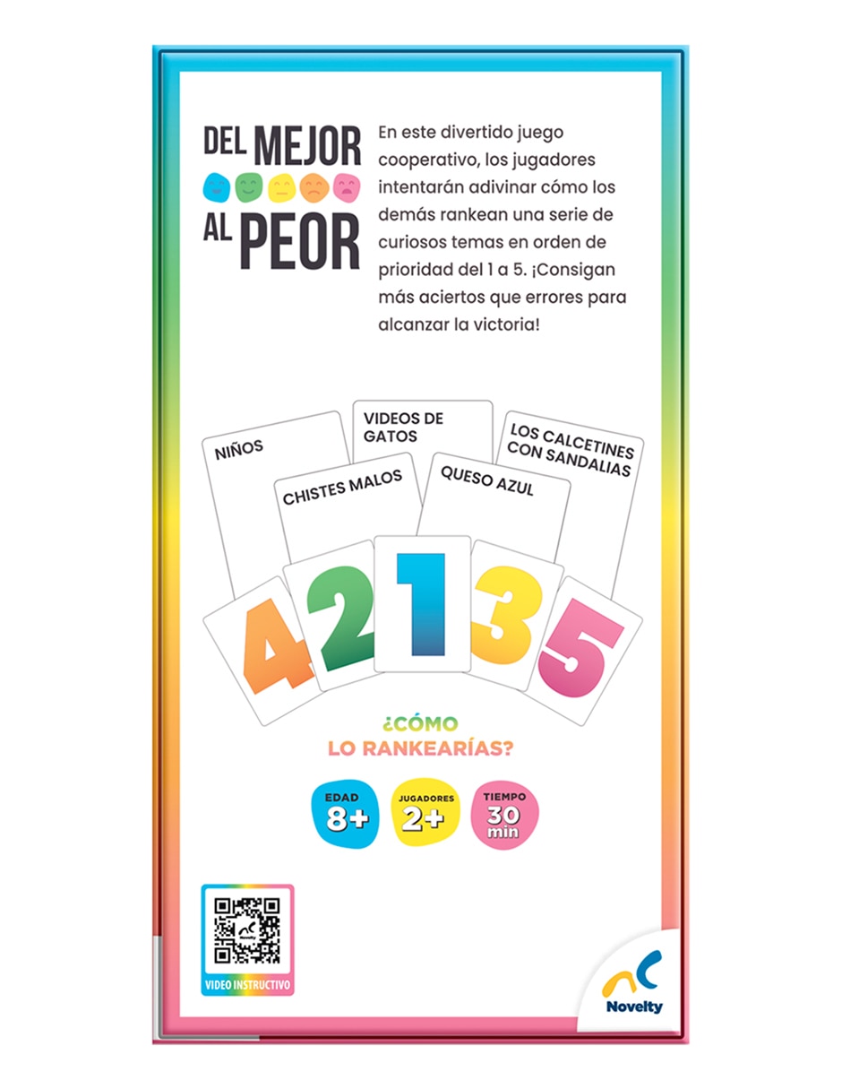 Juego de cartas del mejor al peor Juegos de Mesa 4