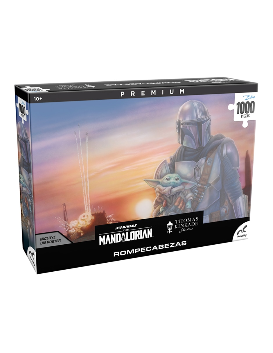 Rompecabezas Star Wars Premium Mandalorian Thomas Kinkade 1000 piezas