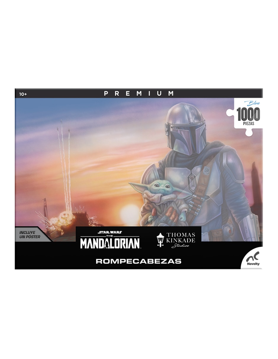 Rompecabezas Star Wars Premium Mandalorian Thomas Kinkade 1000 piezas 3