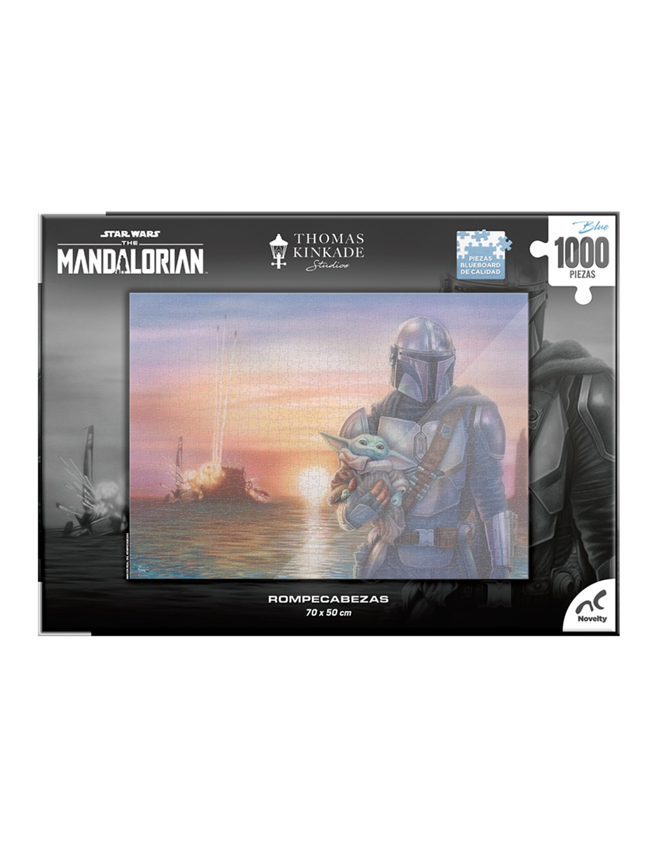 Rompecabezas Star Wars Premium Mandalorian Thomas Kinkade 1000 piezas 4