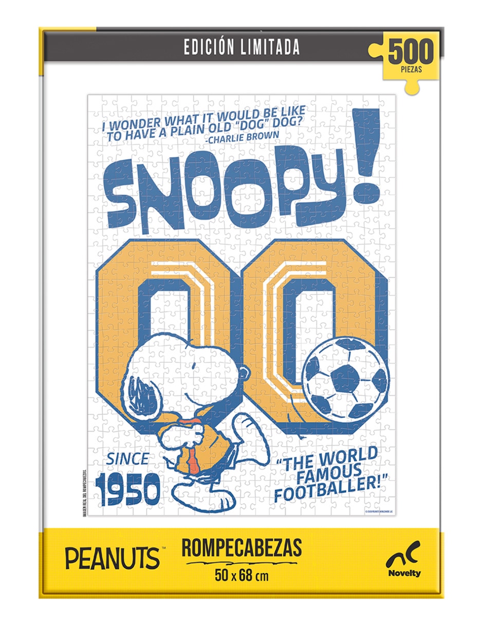 Rompecabezas Edición limitada Peanuts Futbol II aterciopelado 500 piezas 4
