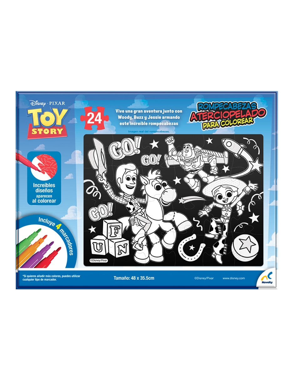 Rompecabezas Toy Story Aterciopelado para colorear 28 piezas 4