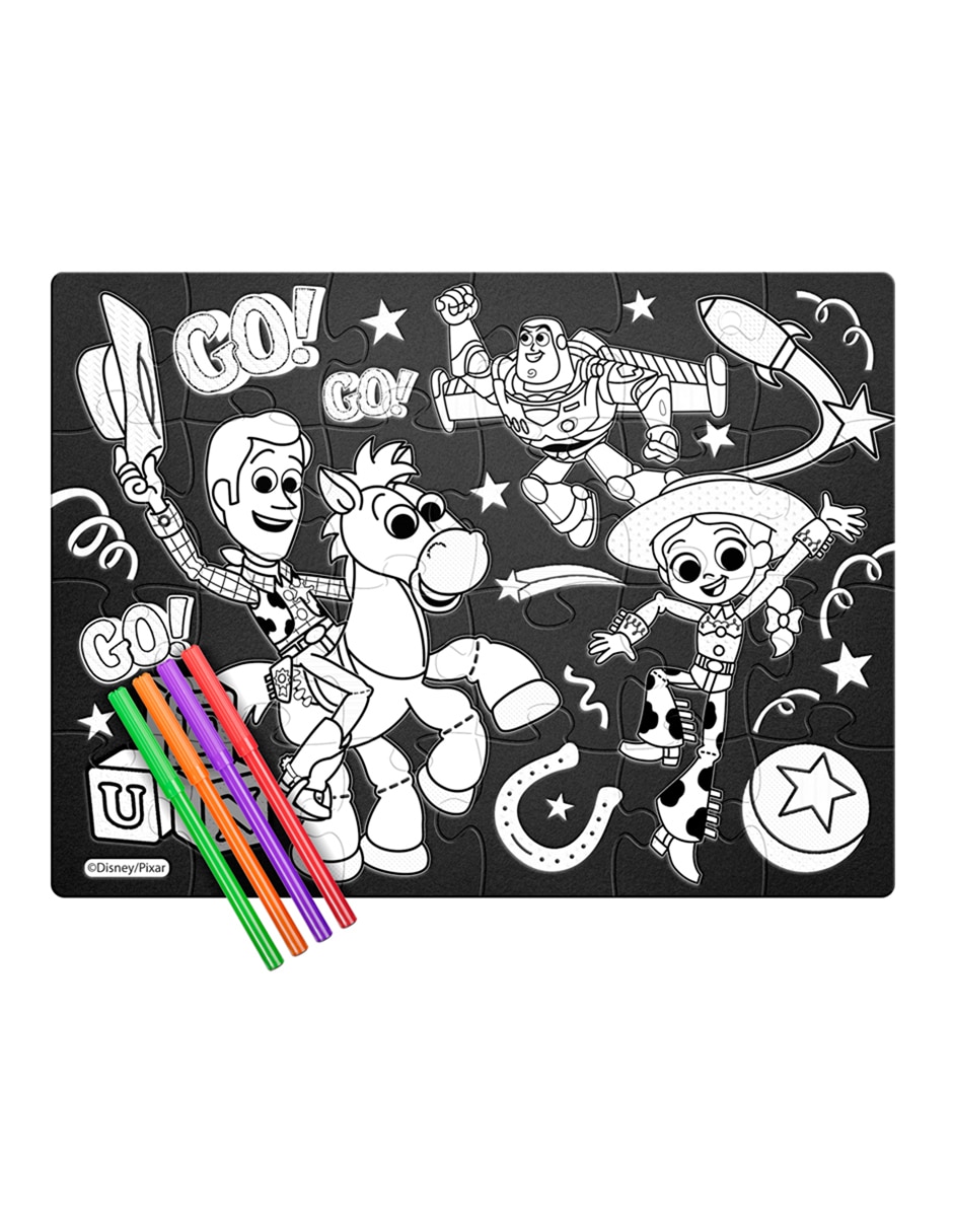 Rompecabezas Toy Story Aterciopelado para colorear 28 piezas 5
