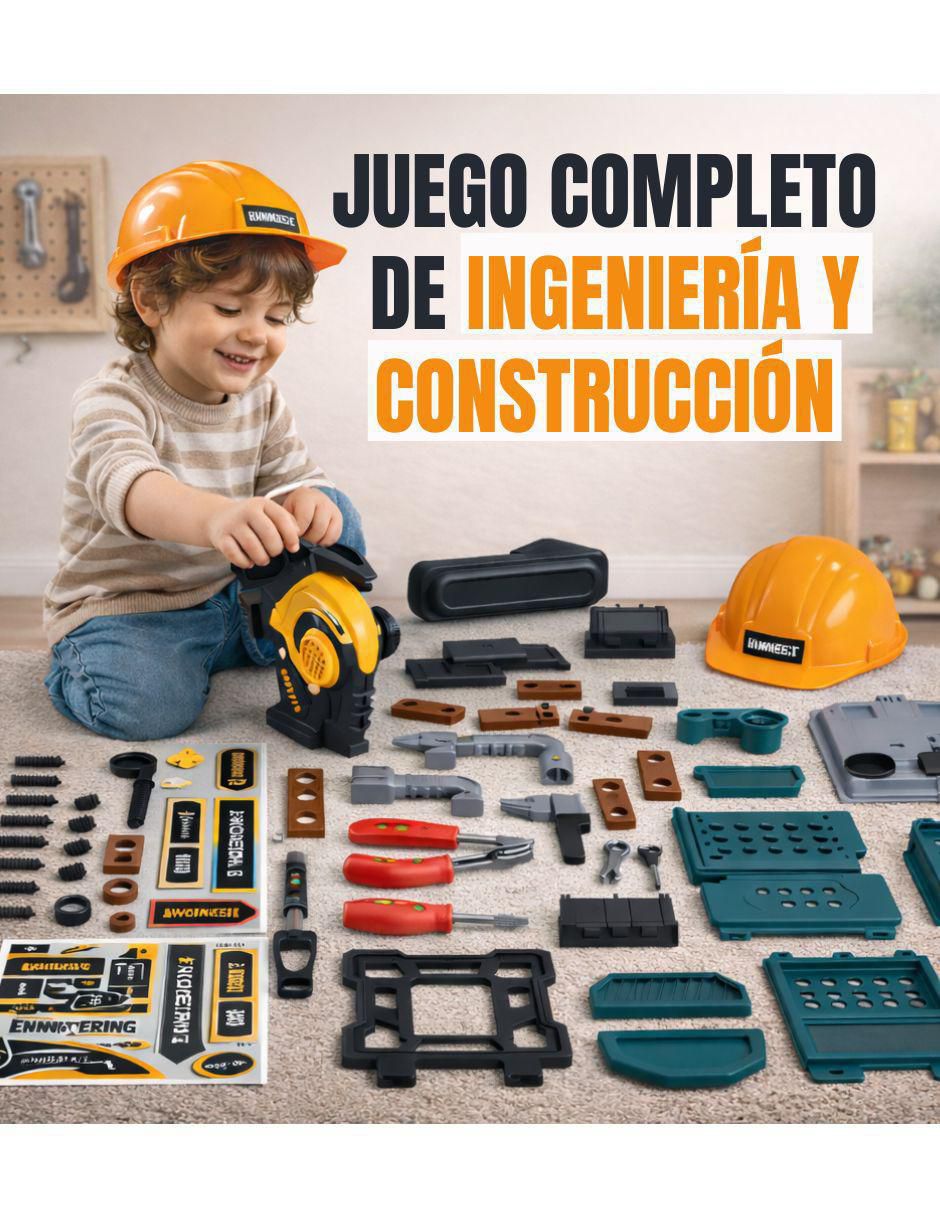 Mesa de Herramientas para Niños con Banco y Accesorios juego de rol para niños 7